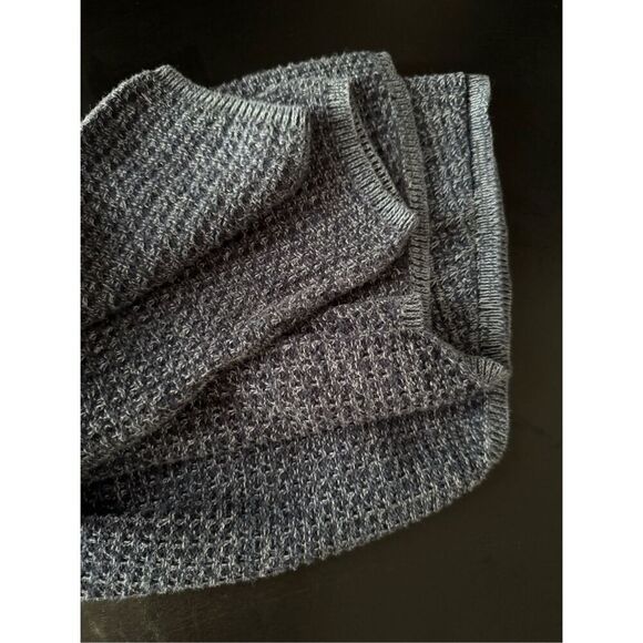 Jeanne Pierre sz XXL Womens Blue WaffleKnit Long Sleeve Pullover Sweater Cozy - Picture 5 of 5